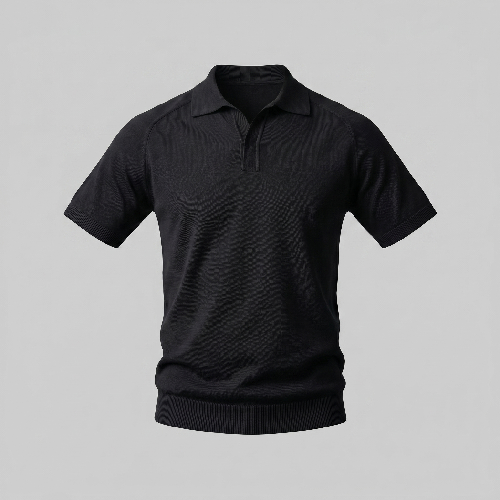 Poloshirt Heren Fine Knit Open Kraag Casual Zomer