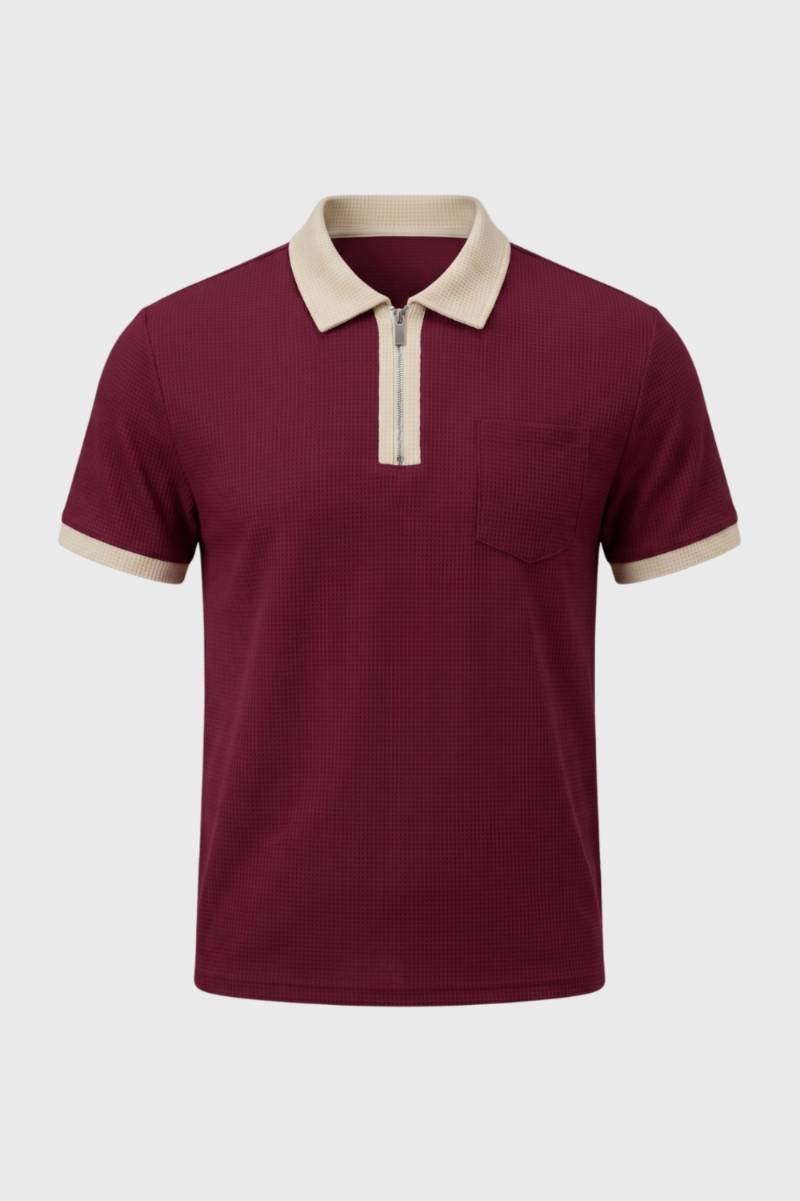 Poloshirt Heren Klassieke Fit Contrastkraag Casual