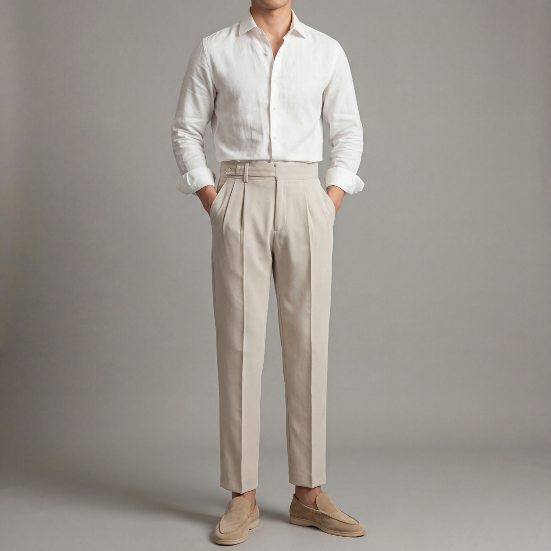 Tailored Fit Broek Heren Klassiek Formeel Kantoor
